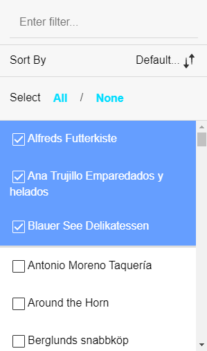 CheckBoxList control